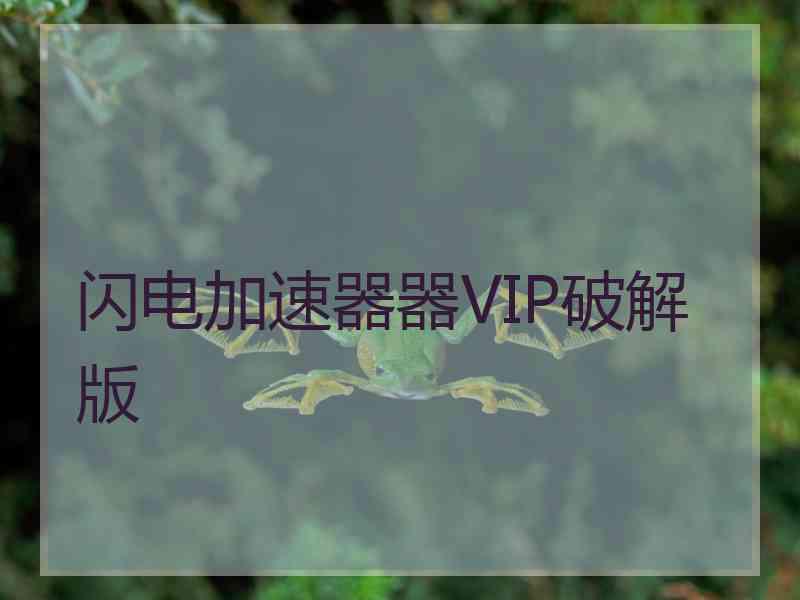 闪电加速器器VIP破解版