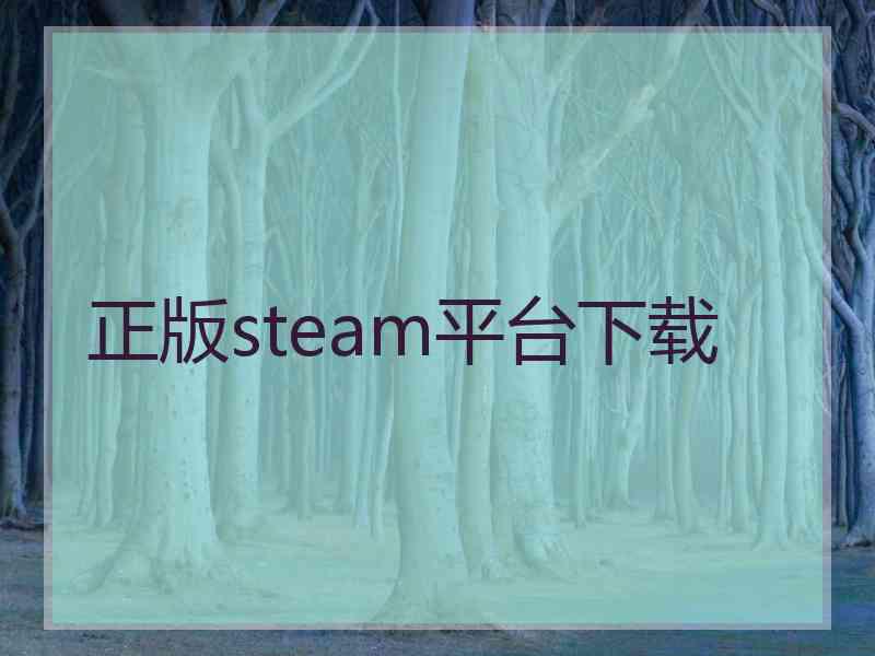 正版steam平台下载