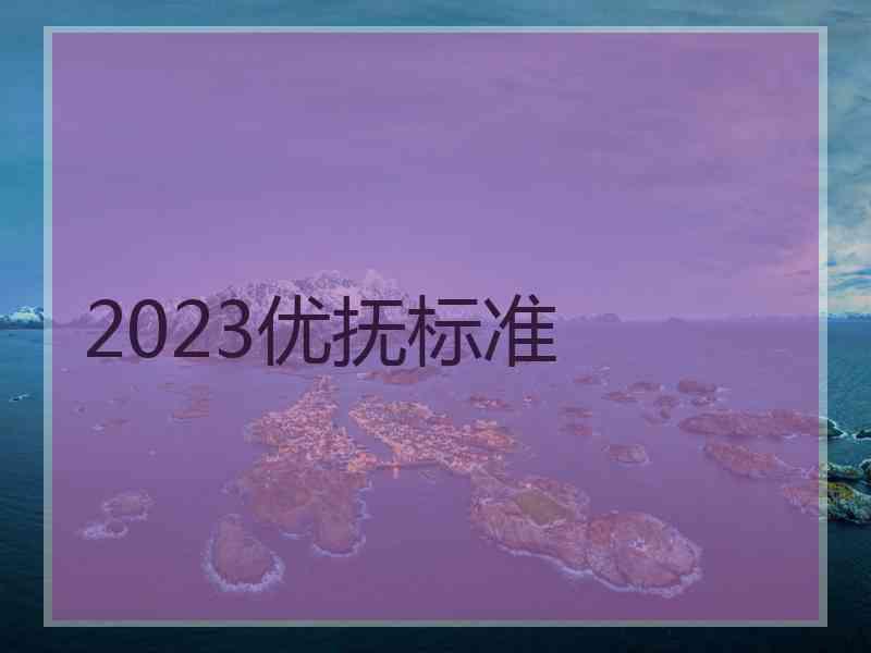 2023优抚标准