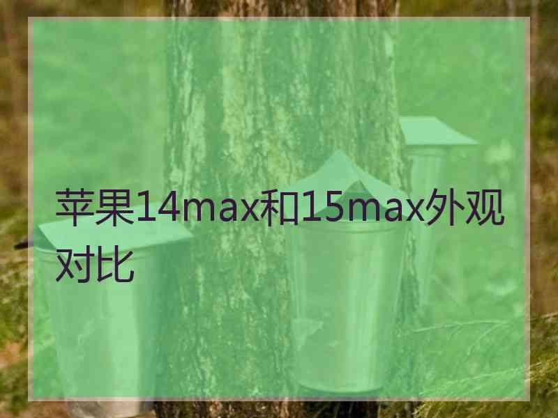 苹果14max和15max外观对比