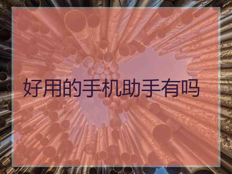 好用的手机助手有吗