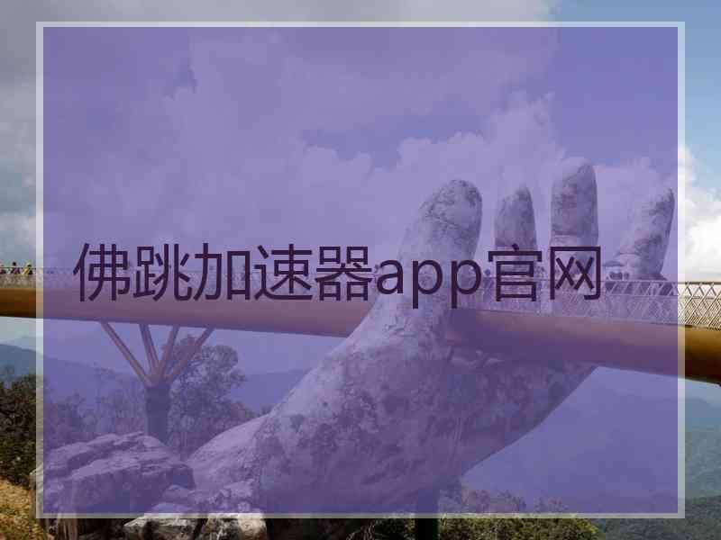 佛跳加速器app官网