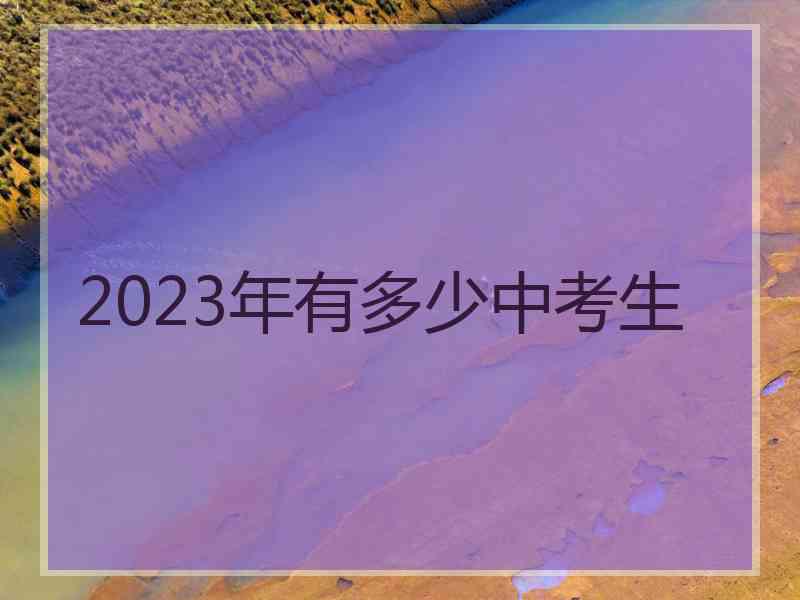 2023年有多少中考生