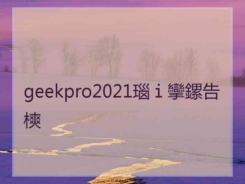 geekpro2021瑙ｉ攣鏍告樉