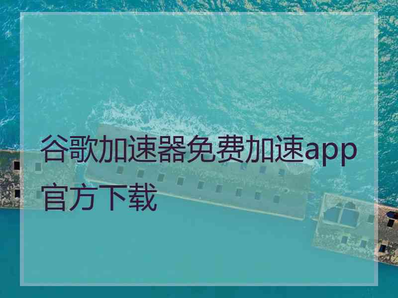 谷歌加速器免费加速app官方下载