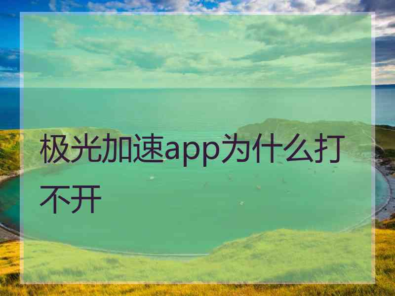 极光加速app为什么打不开