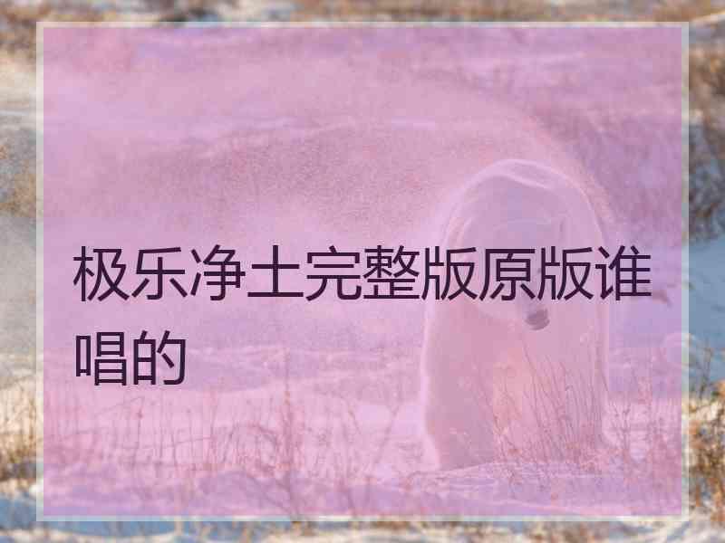 极乐净土完整版原版谁唱的