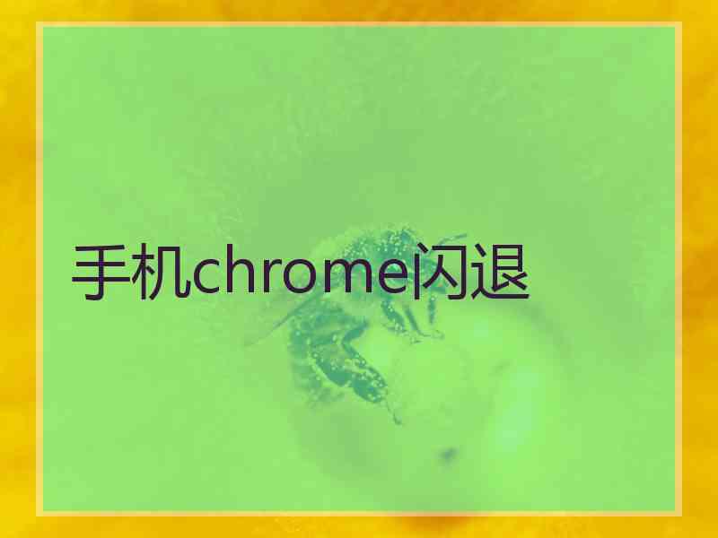 手机chrome闪退