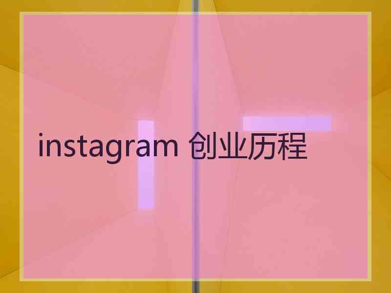 instagram 创业历程