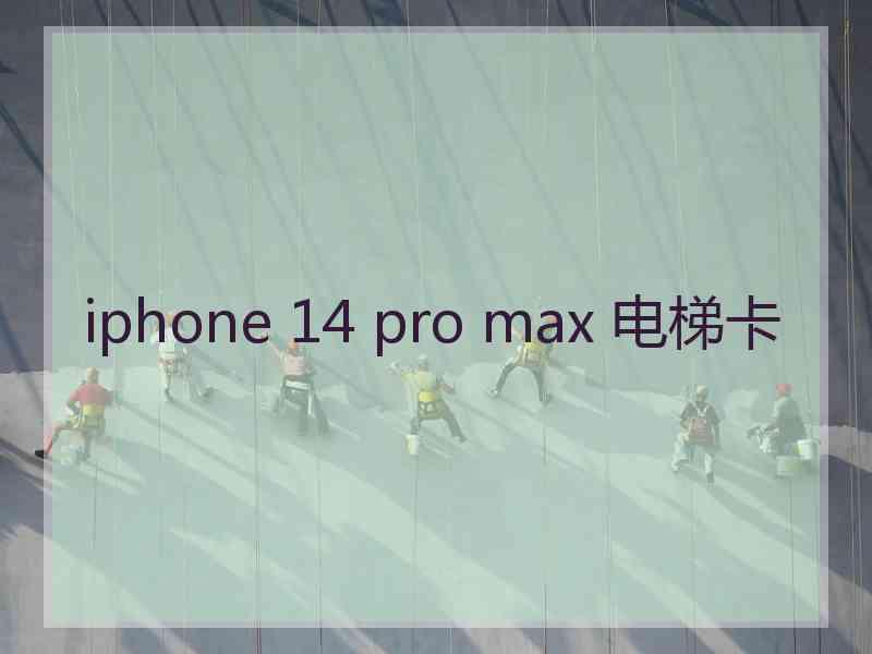 iphone 14 pro max 电梯卡