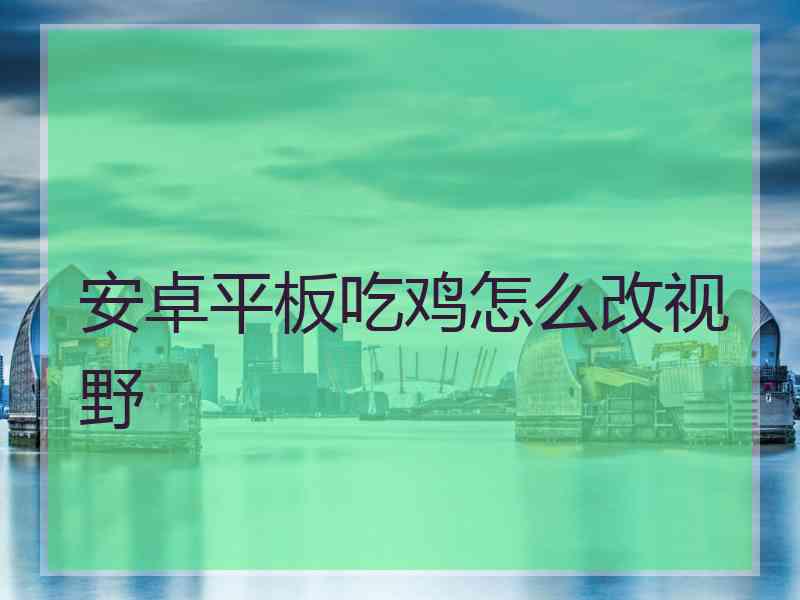 安卓平板吃鸡怎么改视野