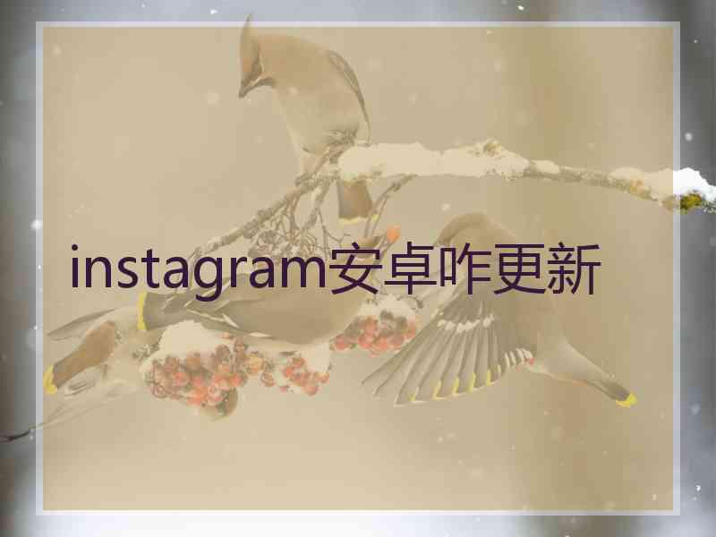 instagram安卓咋更新