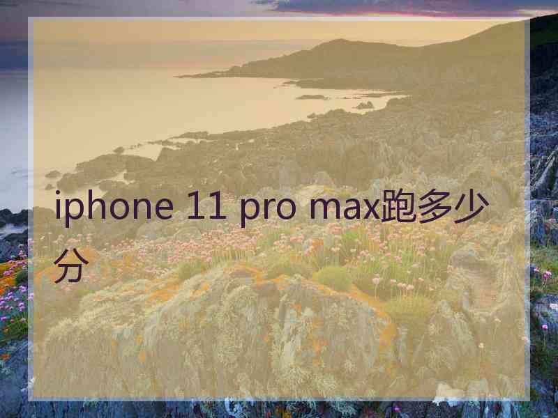 iphone 11 pro max跑多少分