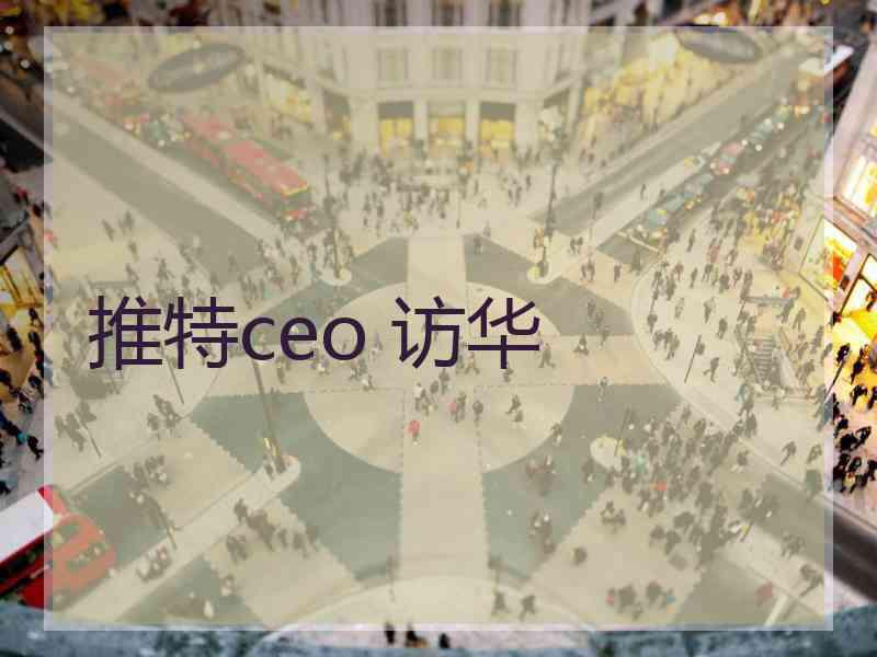 推特ceo 访华