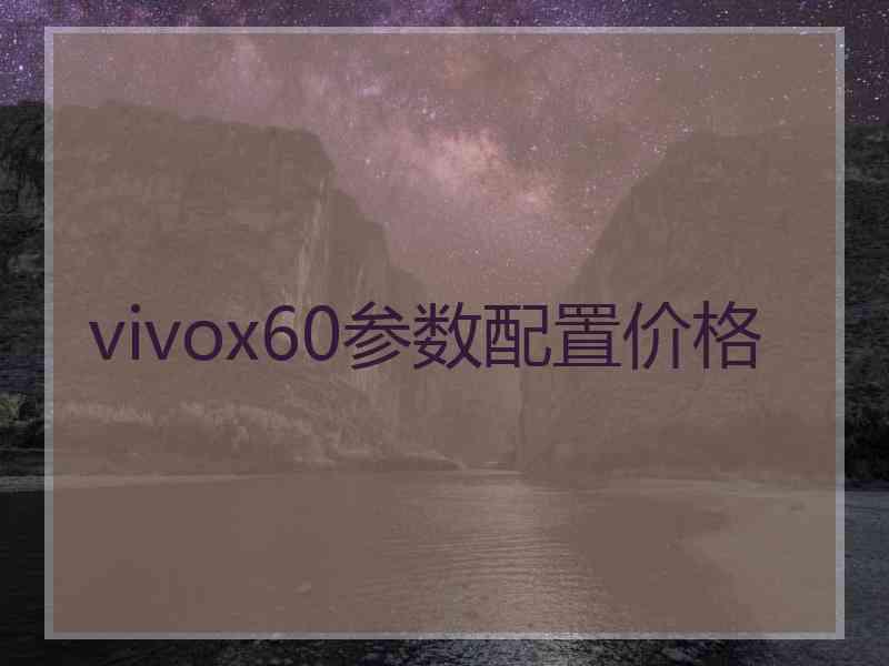 vivox60参数配置价格