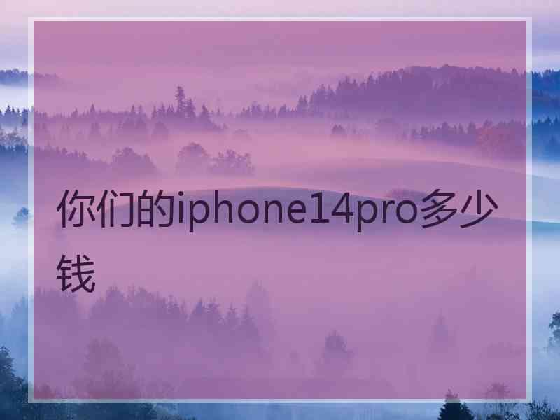 你们的iphone14pro多少钱