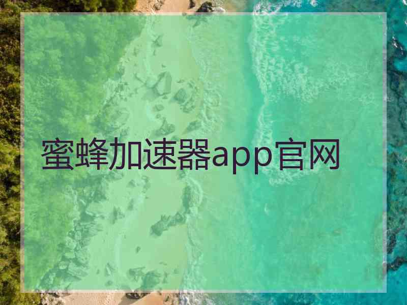 蜜蜂加速器app官网