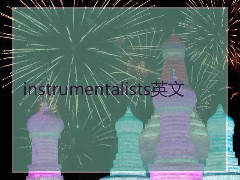 instrumentalists英文