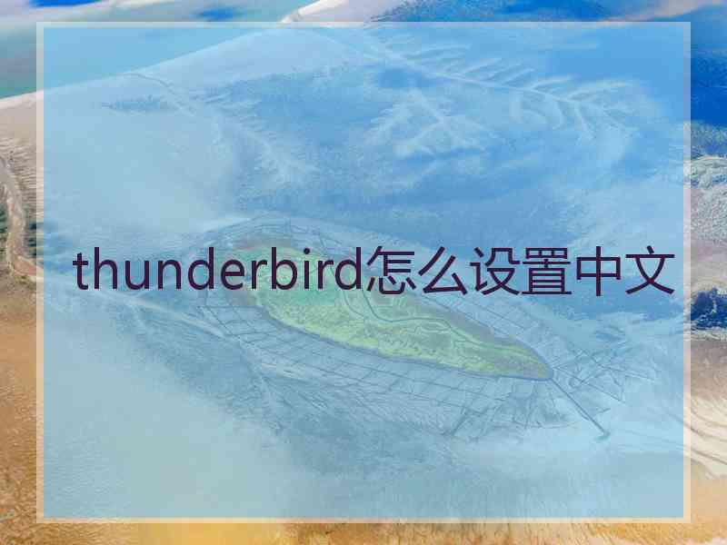 thunderbird怎么设置中文