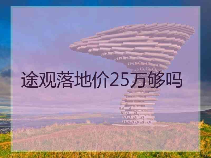 途观落地价25万够吗