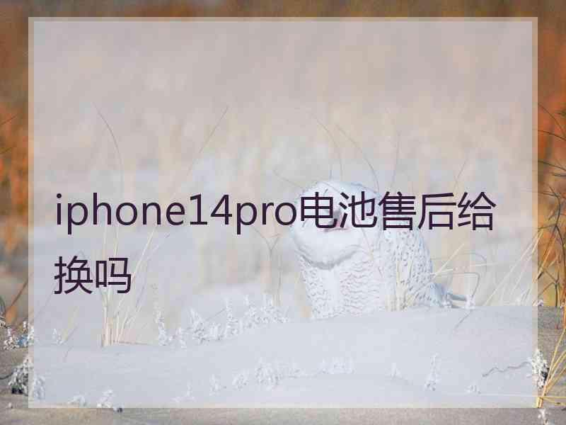 iphone14pro电池售后给换吗