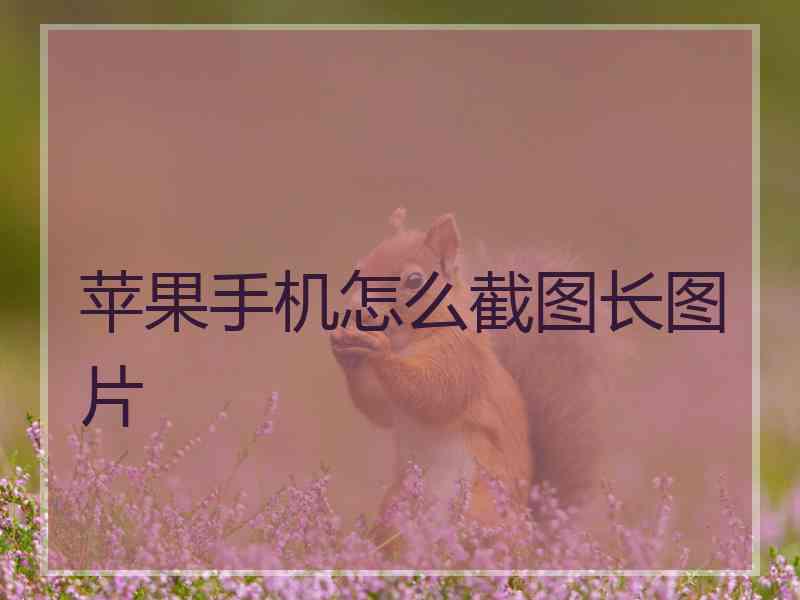 苹果手机怎么截图长图片