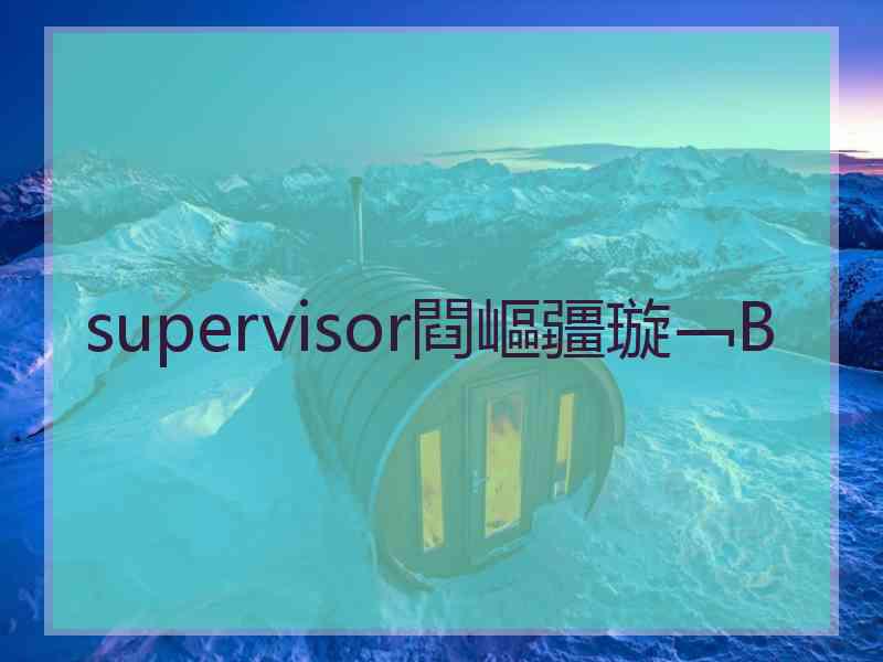 supervisor閰嶇疆璇﹁В