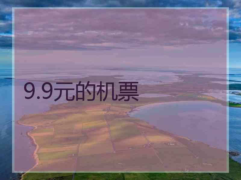 9.9元的机票