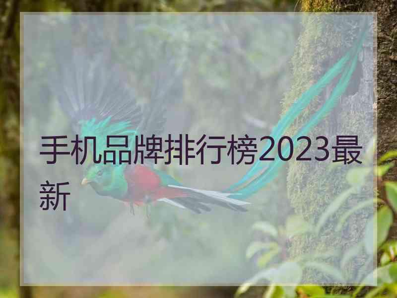 手机品牌排行榜2023最新