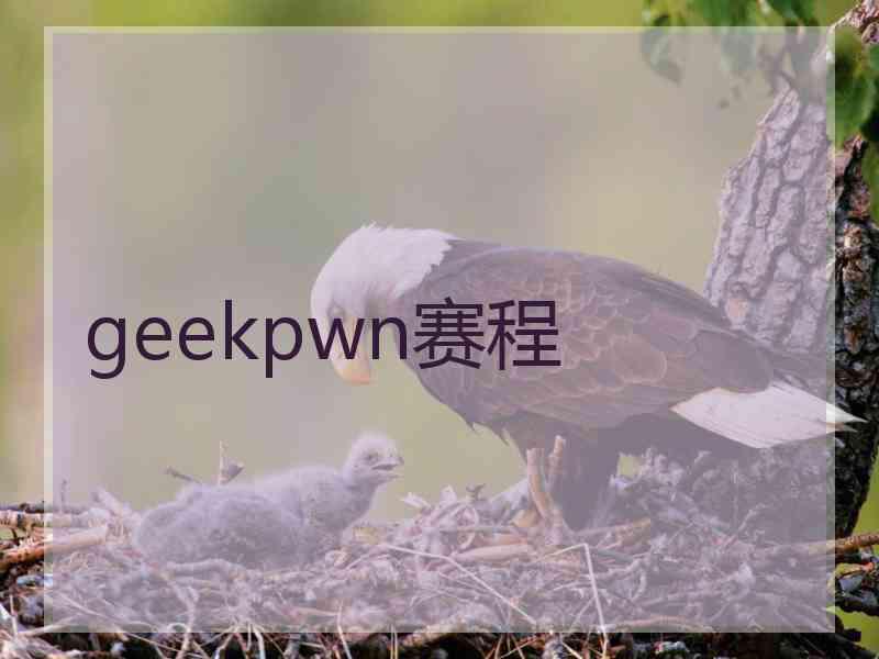 geekpwn赛程