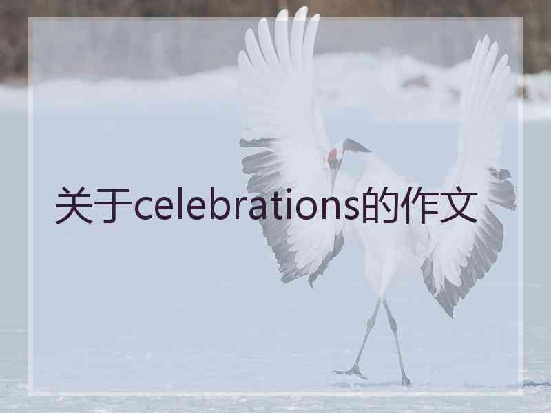 关于celebrations的作文