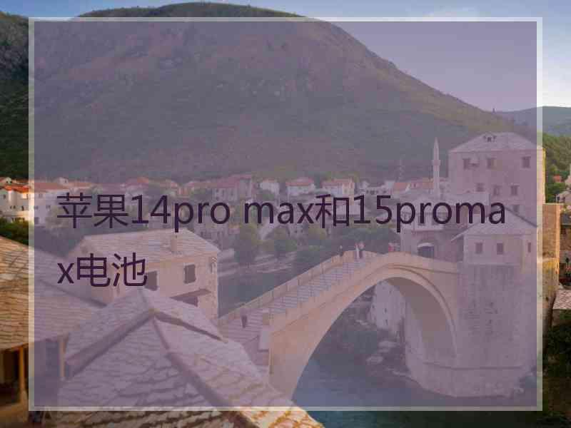 苹果14pro max和15promax电池