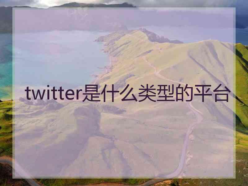 twitter是什么类型的平台