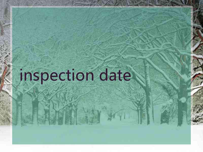 inspection date