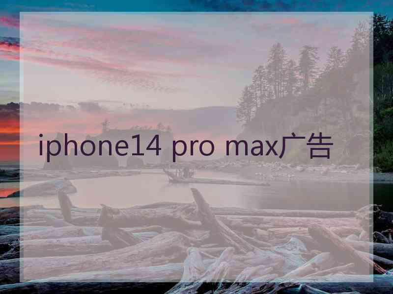 iphone14 pro max广告