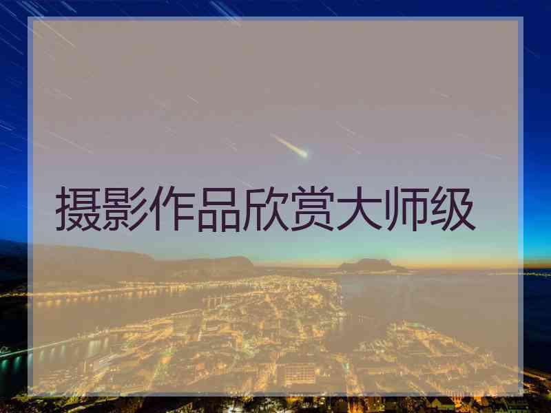 摄影作品欣赏大师级