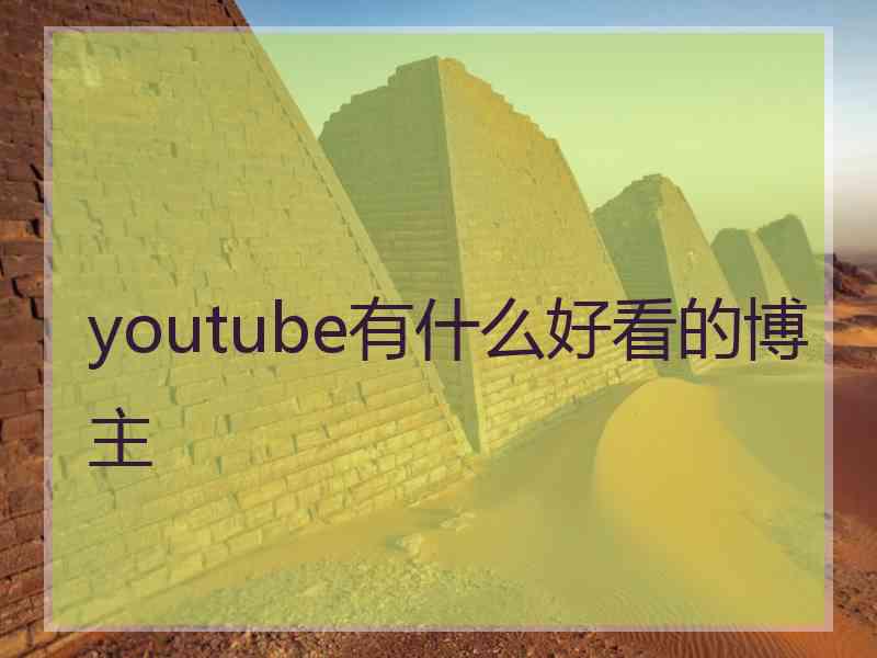 youtube有什么好看的博主