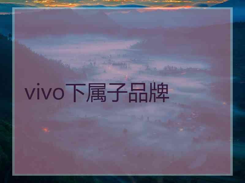 vivo下属子品牌