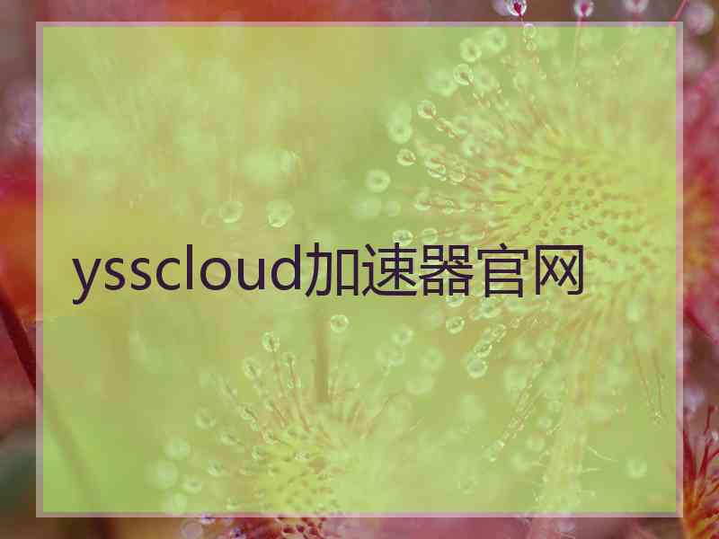 ysscloud加速器官网