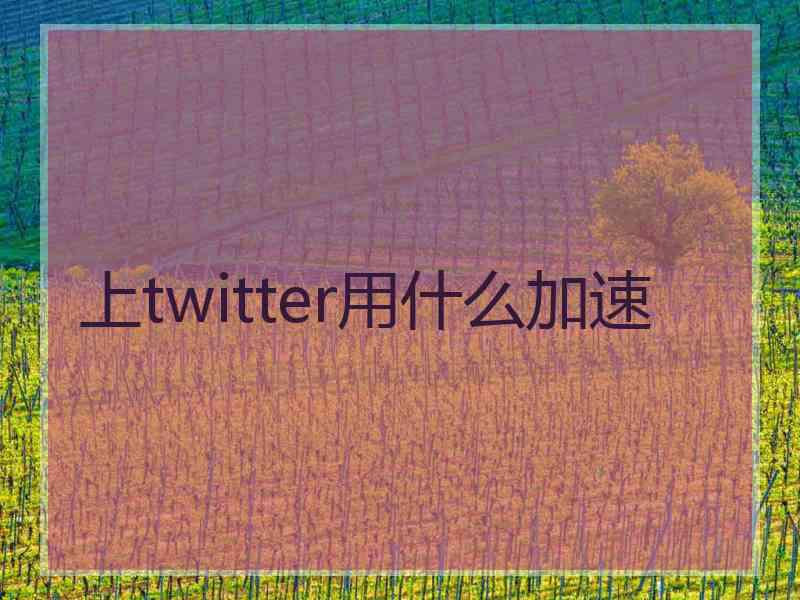 上twitter用什么加速