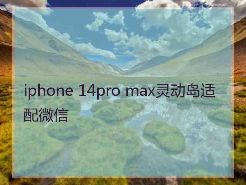 iphone 14pro max灵动岛适配微信