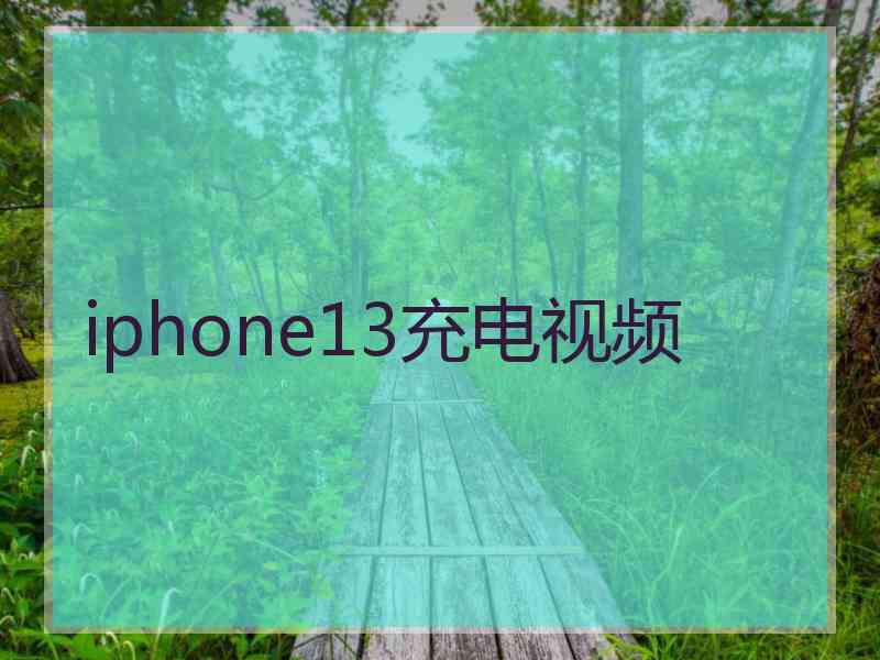 iphone13充电视频