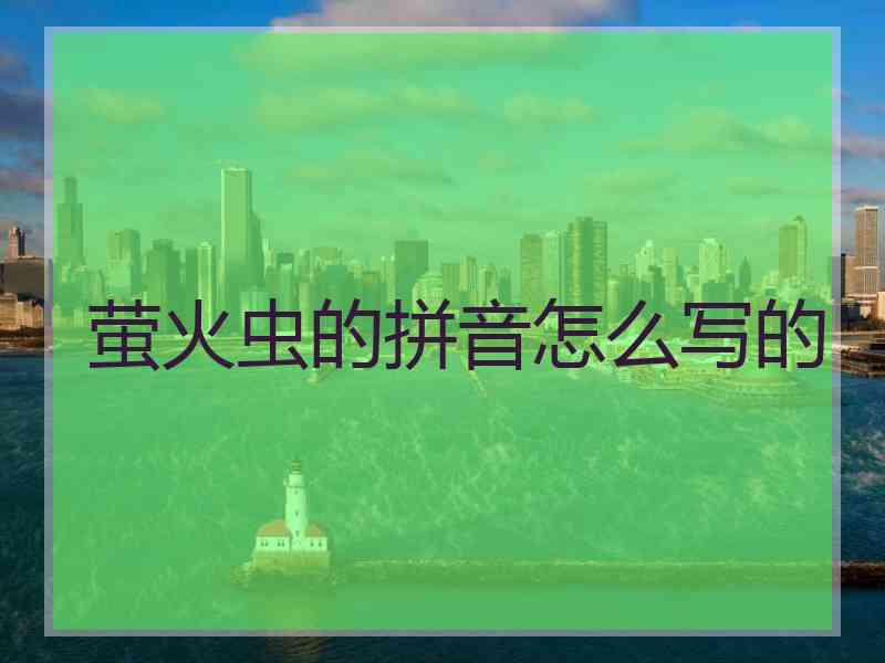 萤火虫的拼音怎么写的