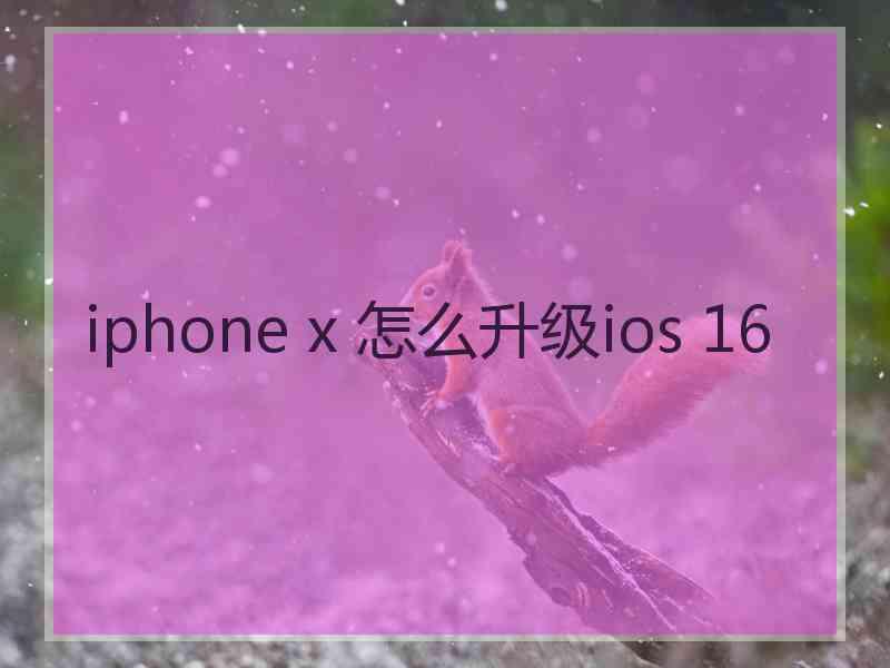 iphone x 怎么升级ios 16