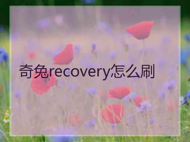 奇兔recovery怎么刷