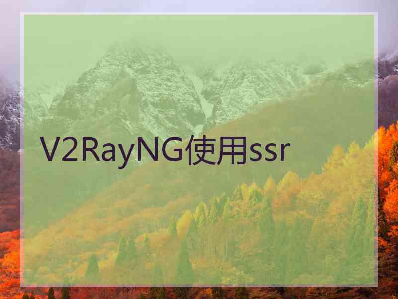 V2RayNG使用ssr