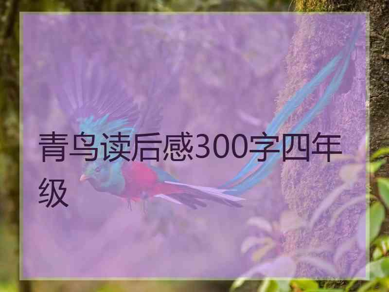 青鸟读后感300字四年级