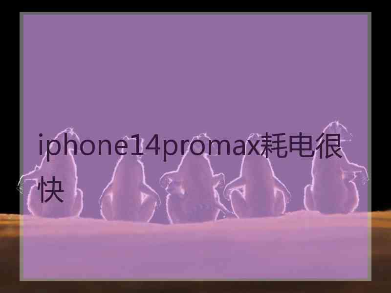 iphone14promax耗电很快