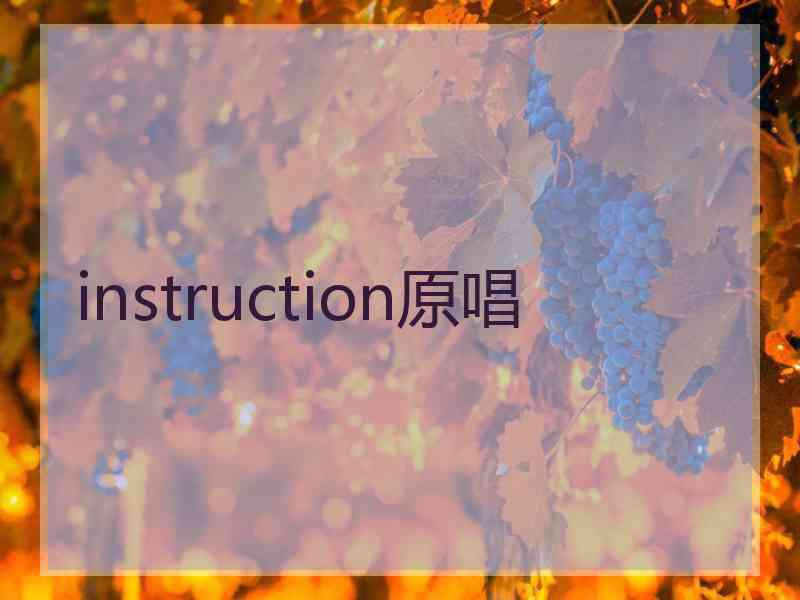 instruction原唱