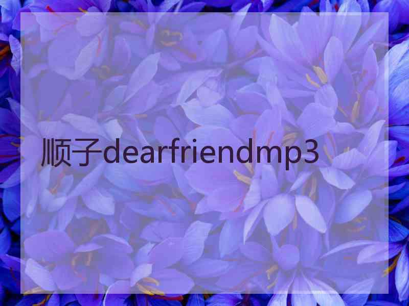 顺子dearfriendmp3